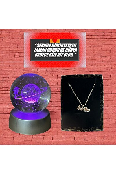 ARMOR4 NANO CERAMİC COATİNG Renk Değiştiren Led Işıklı Cam Satürn Kız Küre Do...