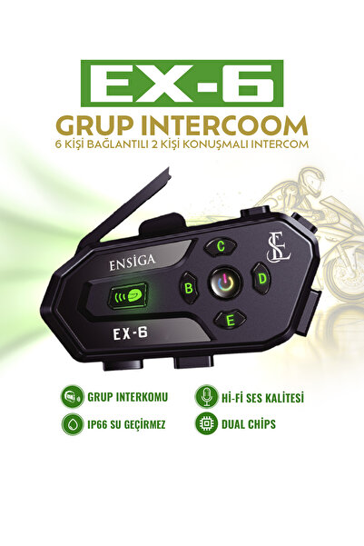 EN SİGA Grup intercoom 6 Kişi Bağlantılı 2 Kişi Konuşmalı İntercoom motorcu Kask Kulaklık