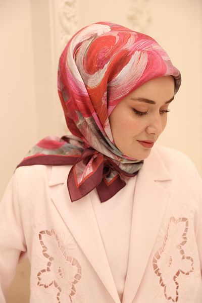 Silk Home Eșarfă de mătase Olinda cu model acrilic