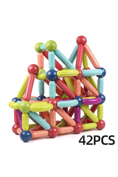 Generic 42 pieces colorful educational magnetic pieces set kt-002