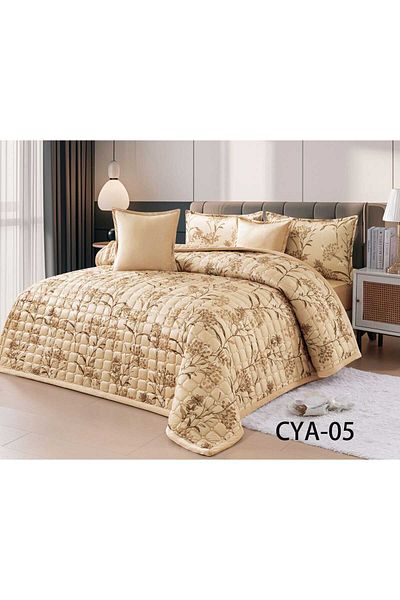 i love home طقم لحاف نفرين مخمل ناعم 6 قطع حشوة مضغوطة مقاس اللحاف 220×240 سم