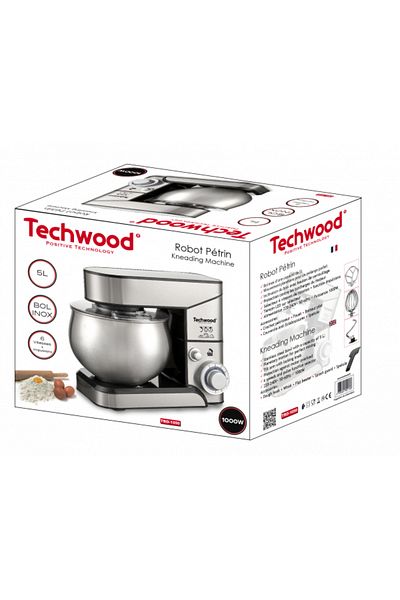 Techwood Planetární mixér Techwood TRO-1050, 1000W, 5L, nerezová ocel, 6 rychlostí + pulzní režim