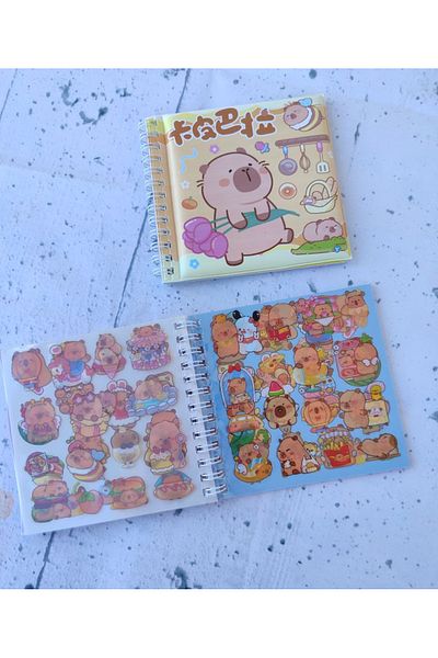 senacacollection 1 Pcs Capybara Fluffy Sticker Book (120+) and to Do List