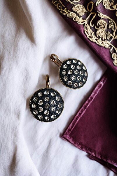 FAYRA ACCESSORIES Zirkon Taşlı Yuvarlak Küpe