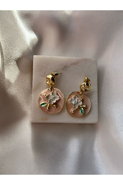 Tudivanyu Aksesuar خمر استرخى الأقراط المينا الأزهار