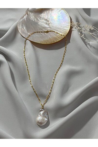 DURAN TAKI TASARIM Hakiki Barok İnci Gümüş Kolye