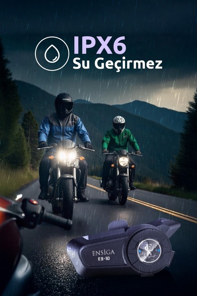 EN SİGA Mega Güçlü Batarya 1.800Mah Kurye Motorcu İntercoom Kask Kulaklık Moto Kulaklık