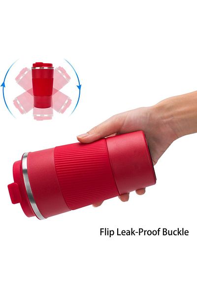 British Chef Coffee Cup Stainless Steel Cup Leakproof Insulated Thermal Coffee Cup 510ml-bc322 Red