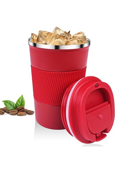 British Chef Coffee Cup Stainless Steel Cup Leakproof Insulated Thermal Coffee Cup 510ml-bc322 Red
