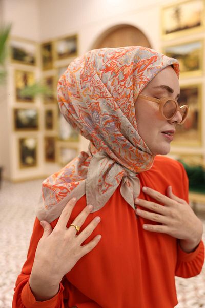 Silk Home Eșarfă de mătase Olinda cu model Süreyya