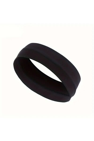 alsaccessories Μαύρο ελαστικό αθλητικό λουράκι - Unisex