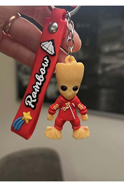 panda hediyelik سلسلة مفاتيح مارفل غروت - أحمر، أنا غروت