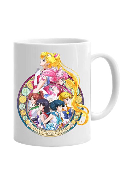 OEM Cana albă personalizată cu anime de cristal Sailor Moon, INOVATIX®. 330 ml