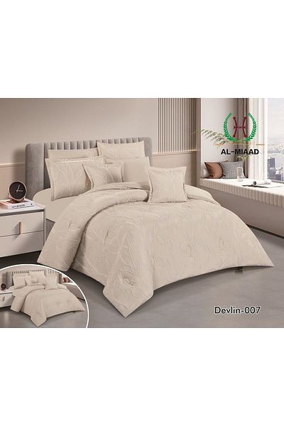 Gerenic 8-piece summer comforter set for two people, fixed middle filling, size 240 x 260 cm