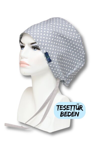 doktorbonem Скромна сива шапка с точки за хирурзи, лекари, медицински сестри ...