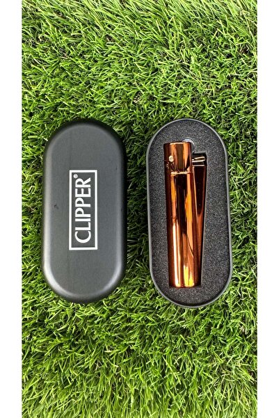 Clipper Dark Rose Gold Parlak Taşlı Çakmak