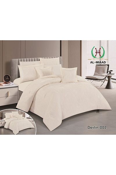 Gerenic 8-piece summer comforter set for two people, fixed middle filling, size 240 x 260 cm