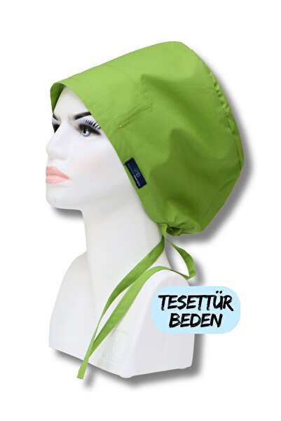 doktorbonem Şapcă chirurgicală monocromă verde ulei pentru hijab, pentru medi...