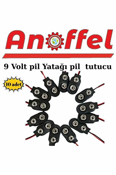Anoffel Pil Yuvası, 9 Volt Pil Yağağı 10 Adet
