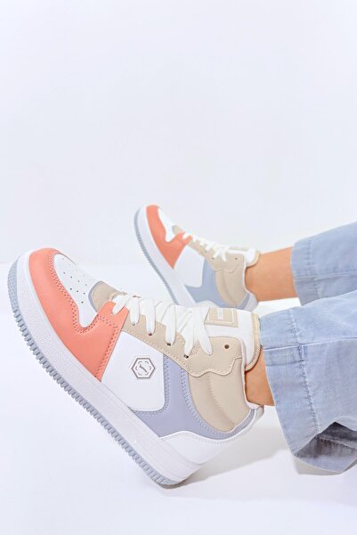 Kidx Lmb2110 Bilekli Sneaker Genç Çocuk Spor Ayakkabı Bebe Mavi Pudra Pembe