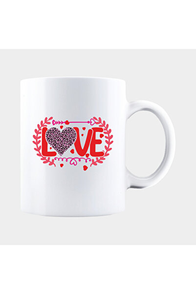 OEM Cana albă LOVE HEART personalizată, INOVATIX®. 330 ml