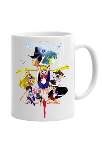 OEM Cana albă personalizată sailor moon anime usagi, INOVATIX®. 330 ml