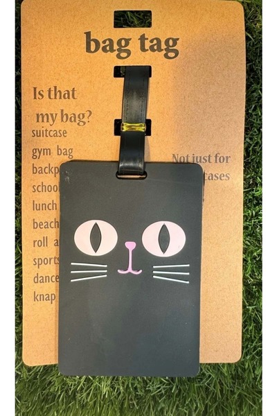 panda hediyelik Μαύρο ροζ μαύρη γάτα Ετικέτα βαλίτσας αποσκευών