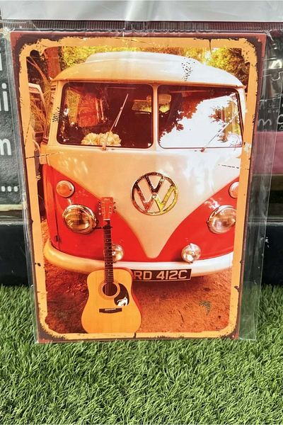 mdf Poster MDF retro Volkswagen 20x30