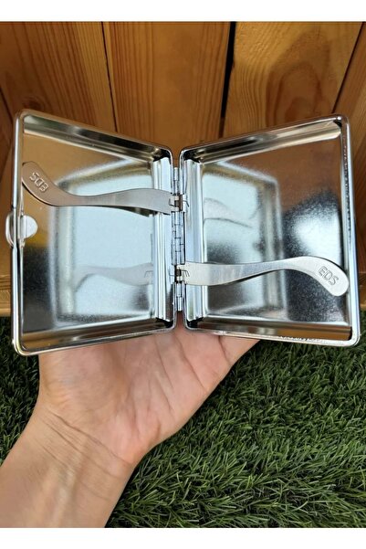 MR EDS Lüks Deri Slim Sigara Tabakası Kahverengi