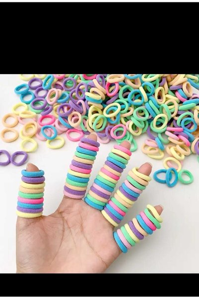 EMKSHOP 100 BUCĂȚI MINI CLEME DE CAUCIUC COLORATE EXTRA FLEXIBILE RESISTENTE PENTRU COPII