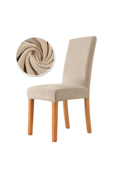 Choice غطاء كرسي من القماش المخملي الجديد بلون الجمل، غطاء كرسي فائق النعومة لغرفة الطعام أو المكتب الفاخر