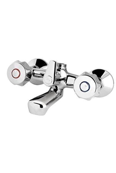 GS Rubinetterie خلاط حمام GS Mercury مع وصلة 3/4 بوصة لحامل الدش ومحول الكروم