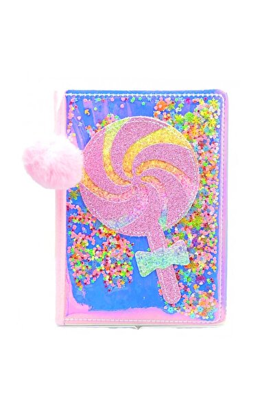 Ozzy Caiet cu paiete, marcaj de pluș, 14x20, cu linii