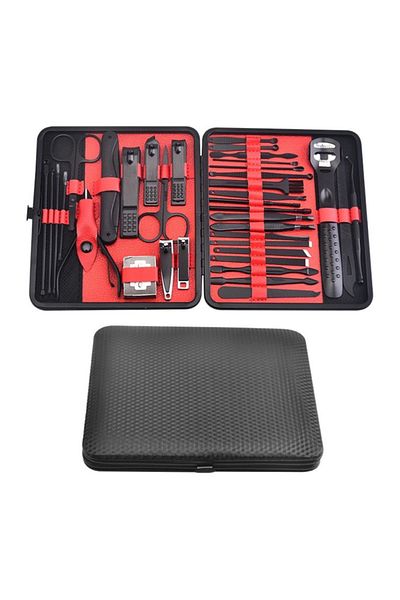Cloody Stainless Steel 36-Piece Manicure & Pedicure Set with Bag 36 Pieces