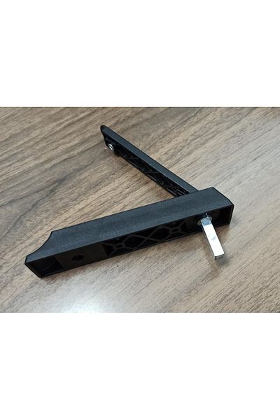 HTM Yapı Black Quality Glass Balcony Opening Handle - Push Handle (1 Piece)