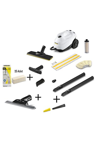 Karcher Sc 3 Easyfix Buharlı Temizlik Makinesi + Cam Temizleme Aparatı + 15 M...