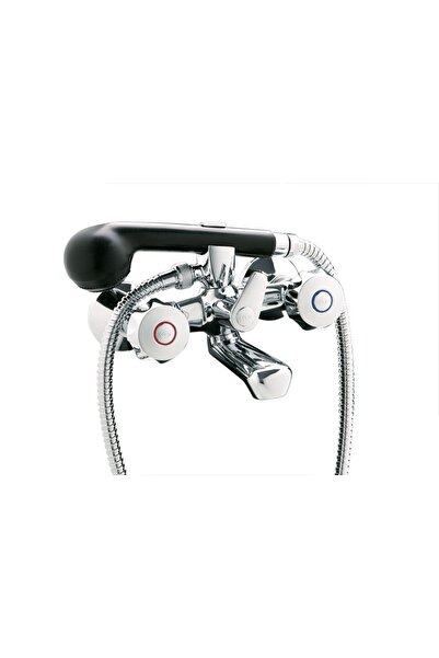 GS Rubinetterie GS Mercury Bath Mixer 6C Dual Brass Handles with diverter and...