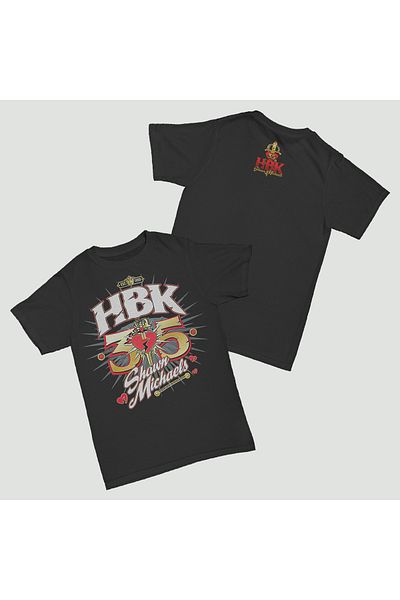 LEIVOR Μπλουζάκι από μαύρο βαμβακερό εμπριμέ Shawn Michaels