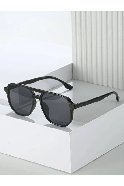 KAMPANİX نظارة شمسية زجاجية سوداء للجنسين