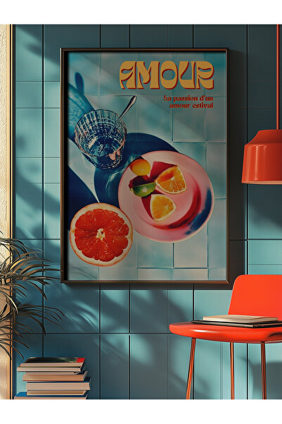Taranist Poster - Amour Verano Yaz Aşk Dopamin Dekor Yaz Neşesi Renkli Afiş