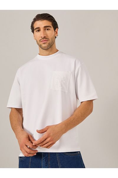 Styli Embroidered Pocket Oversized T-Shirt