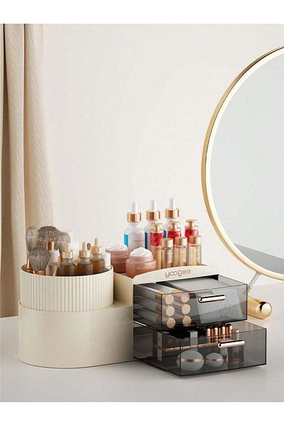 TİNEKE Luxury Drawers Makeup Cosmetic Organizer Organizer Makeup Box