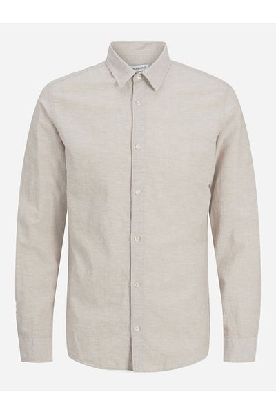Produkt By Styli Mens Off-White Button-Down Long Sleeve Shirt
