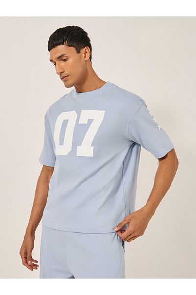Styli Varsity Print Oversized T-Shirt and Shorts Co-Ords