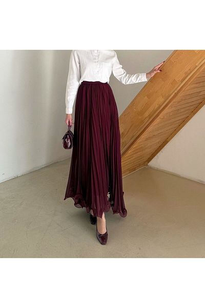hacer ayaydın Fusta Hijab plisată din șifon