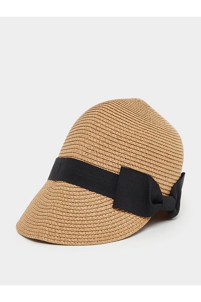 Styli Ribbon Detail Straw Cap