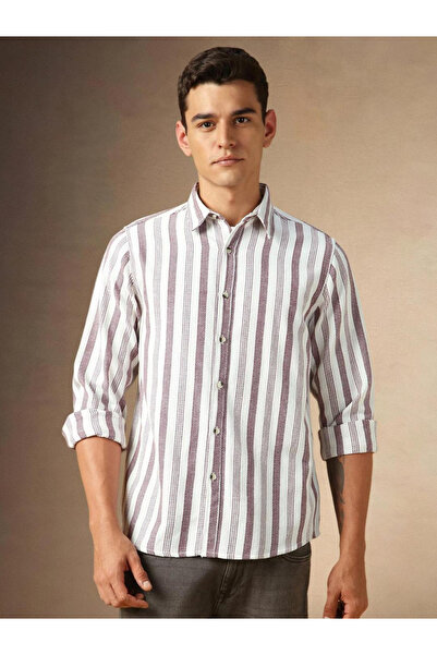 Dennis Lingo By Styli Striped Spread Collar Regular Fit Shirt