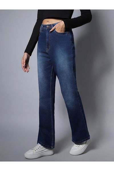 High Star By Styli Mid Wash Bootcut Jeans