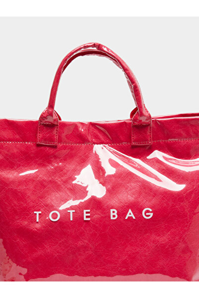 Styli Red Glossy Tote Bag