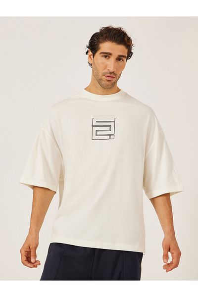 Styli Chest Graphic Compact Jersey Boxy T-Shirt